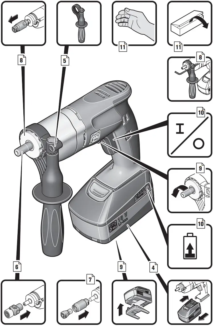 FEIN AGWP10 18V Cordless Tapper - Figure 1