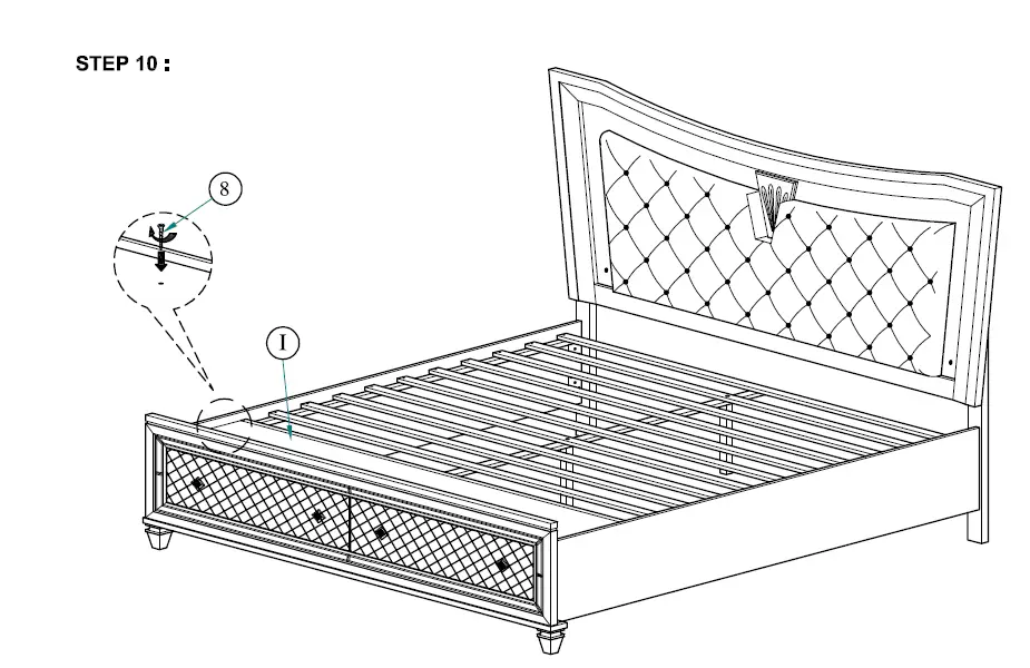 Best-Quality-Furniture-VEN-CK4NC-Venetian-6-Piece-Champagne-California-King-Bedroom-Set-9