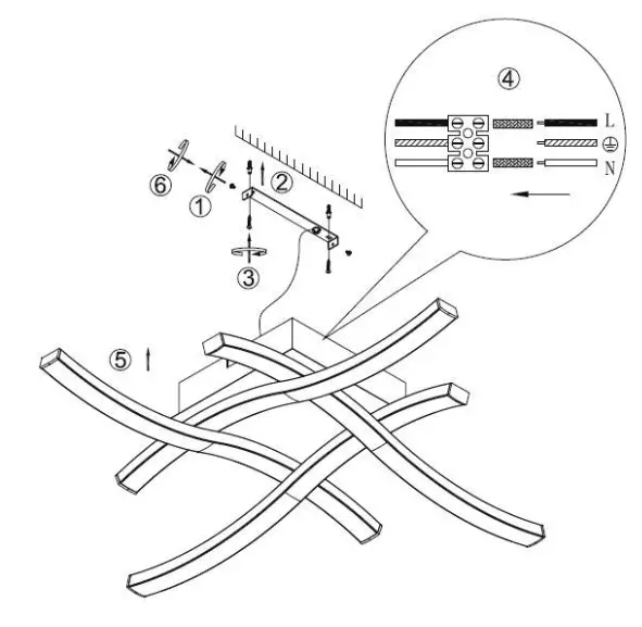TRIO LIGHTING R62474131 Route 4 Wall-Ceiling Lamp