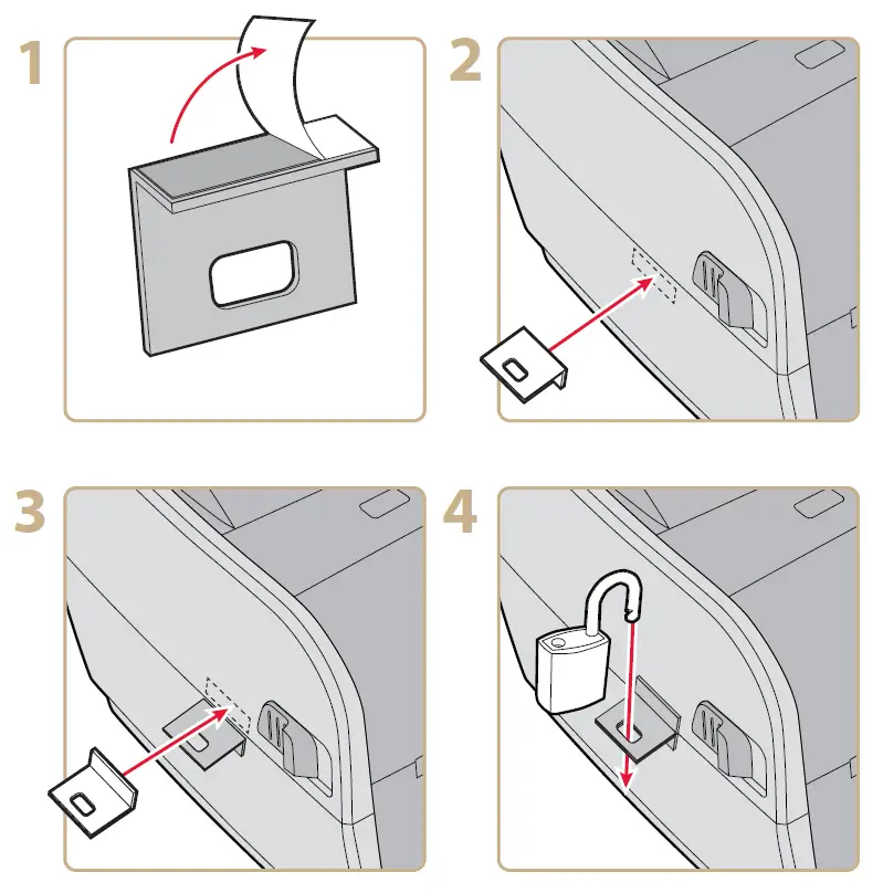 Intermec PC23d Media Cover Lock Bracket 1