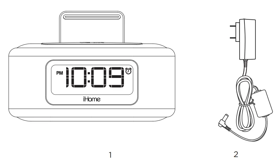 iHome iPL23 Alarm Clock FM Radio-1
