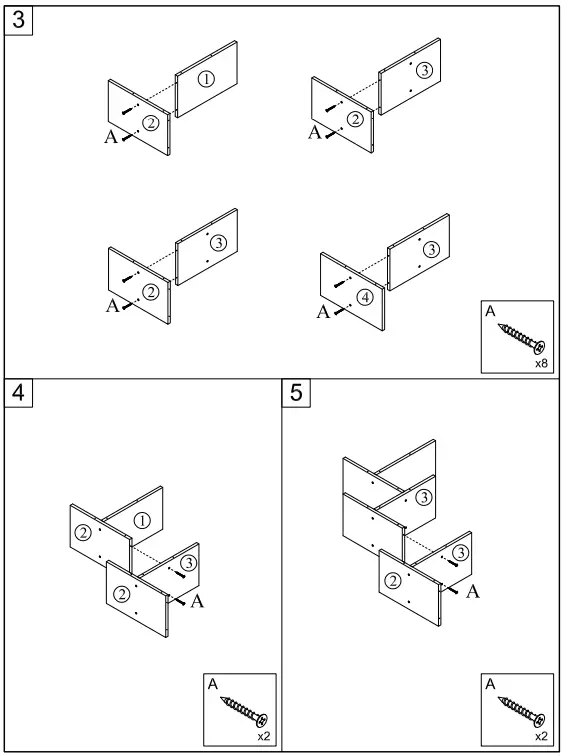 Siavonce LY-Y-FX131 Height Brown Wood Four Shelves Standard Bookcasev-FIG4