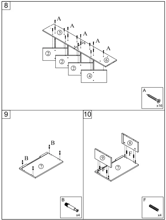 Siavonce LY-Y-FX131 Height Brown Wood Four Shelves Standard Bookcasev-FIG6