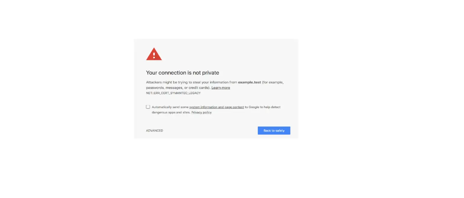 Information About Distrusting Symantec Certificate Authorities
