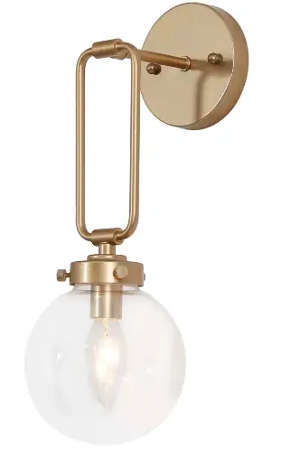 Uolfin-N6RAI-LWS230W1-Z8-1-Light-Polished-Gold-and-Bell-Glass-Wall-Sconce-PRODUCT-IMAGE