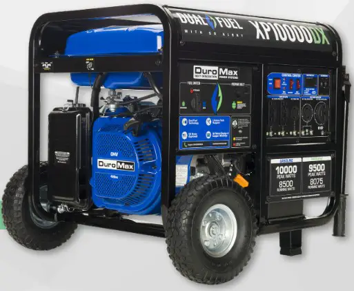 DuroMax XP10000DX Dual Fuel Portable Generator - cover 2