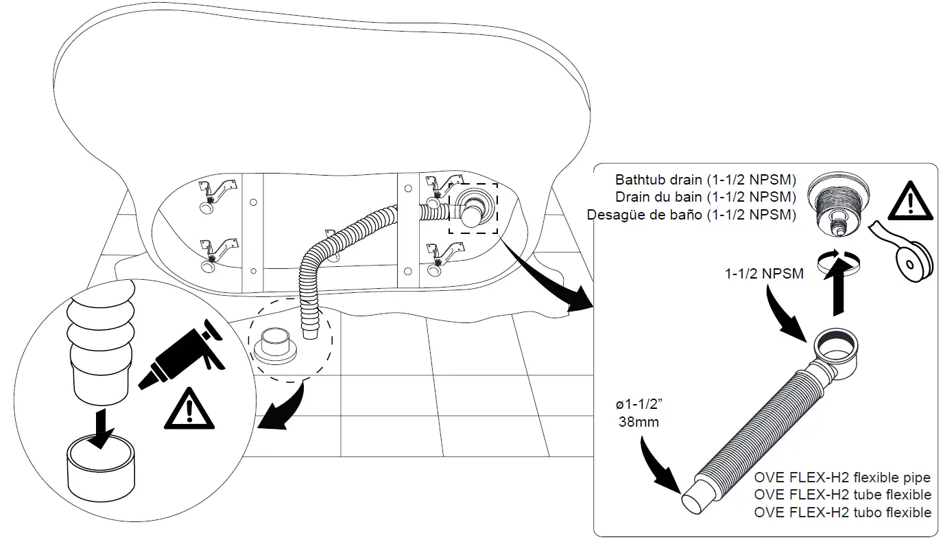 HOME DECORATORS COLLECTION GBBA019 CONISTON 60 in Acrylic Freestanding 16