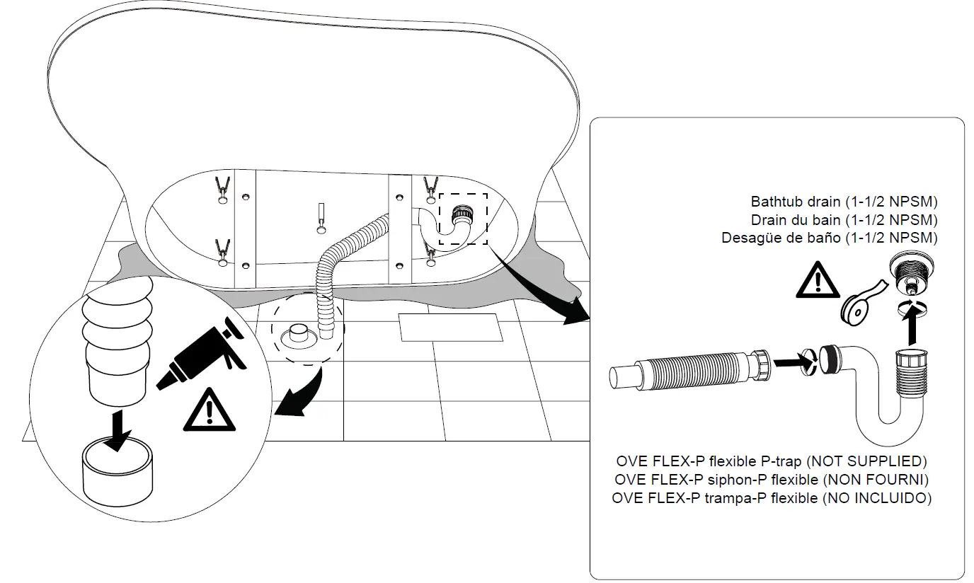 HOME DECORATORS COLLECTION GBBA019 CONISTON 60 in Acrylic Freestanding 16