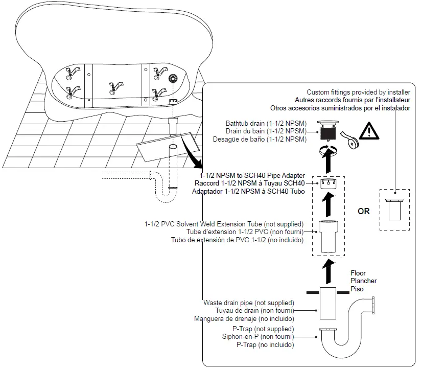 HOME DECORATORS COLLECTION GBBA019 CONISTON 60 in Acrylic Freestanding 16