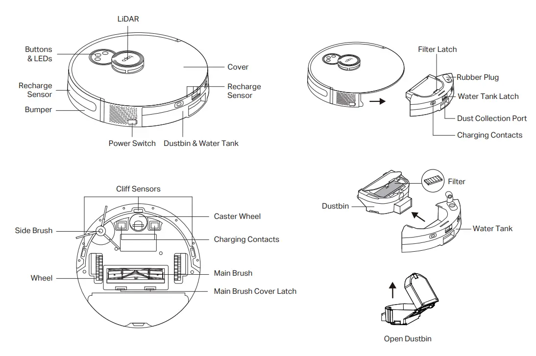 tapo LiDAR Navigation Robot Vacuum and Mop plus Smart Auto Empty Dock - fig 1