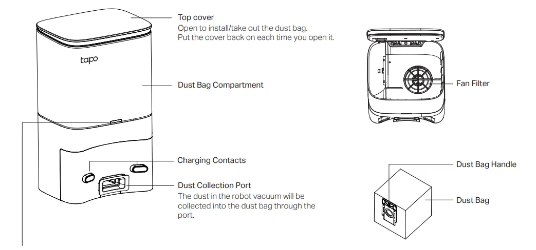 tapo LiDAR Navigation Robot Vacuum and Mop plus Smart Auto Empty Dock - fig 2