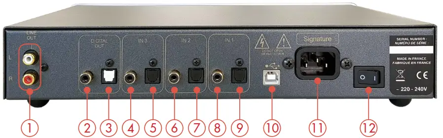 ATOLL ELECTRONIQUE DAC100 Signature Digital Analog Converter - CONNECTING
