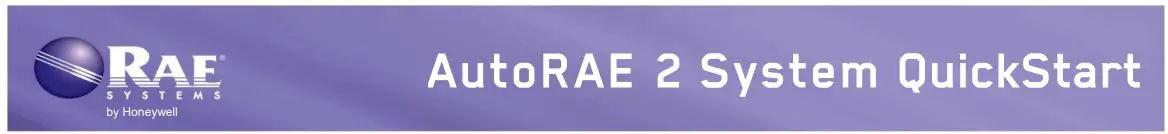 RAE SYSTEMS T01-3029-000 AutoRAE 2 Controller User Guide