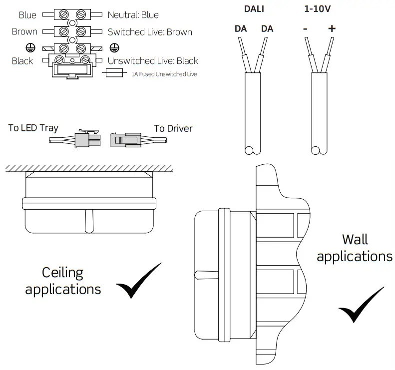 JCC Lighting JC23412EMWOP RadiaLED Mains - Emergency versions