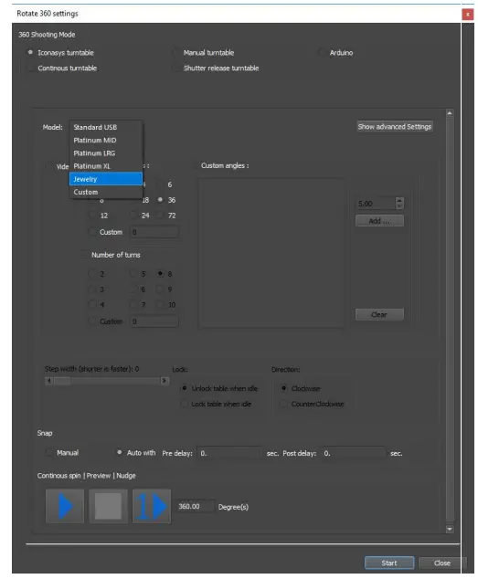 iconasys Jewelry Turntable Shutter Stream 360 Video Software - fig 6