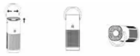 pore PEPERSAP-RT PUREZONE MINI Portable Air Purifier User Manual - Using the Stand