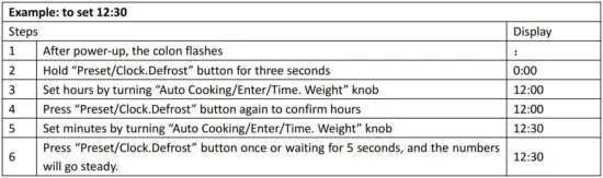 FIG 11 Clock setting