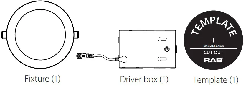 RAB WFRL4R9930120WS Edge Lit Wafer Downlight - WHAT’S IN THE BOX