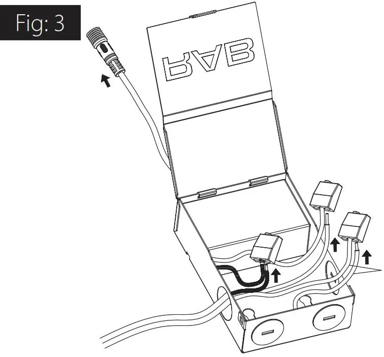 RAB WFRL4R9930120WS Edge Lit Wafer Downlight - Wire driver box