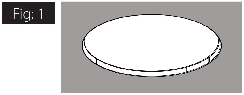 RAB WFRL4R9930120WS Edge Lit Wafer Downlight - cut hole in ceiling