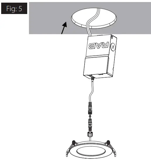 RAB WFRL4R9930120WS Edge Lit Wafer Downlight - driver box