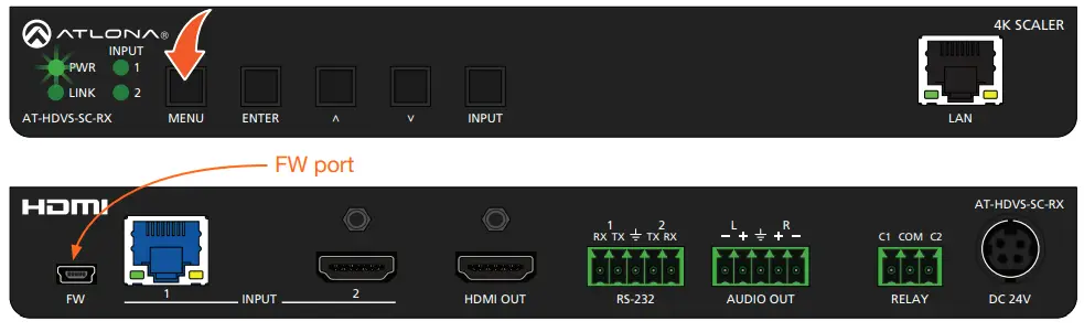ATLONA AT-HDVS-SC-RX 5 4K UHD Scaler for HDBaseT and HDMI Receiver - Fig 33