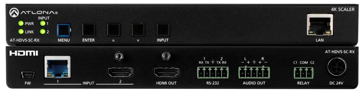 ATLONA AT-HDVS-SC-RX 5 4K UHD Scaler for HDBaseT and HDMI Receiver
