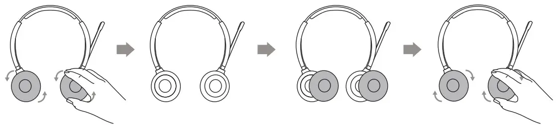 Yealink WH62 Dual DECT Wireless Headset - Cushions