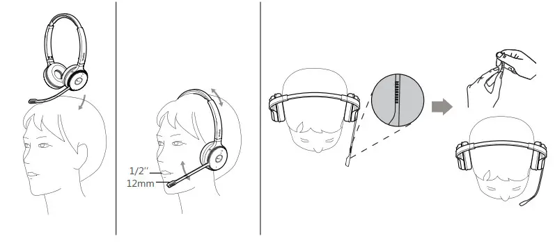 Yealink WH62 Dual DECT Wireless Headset - Headset 2