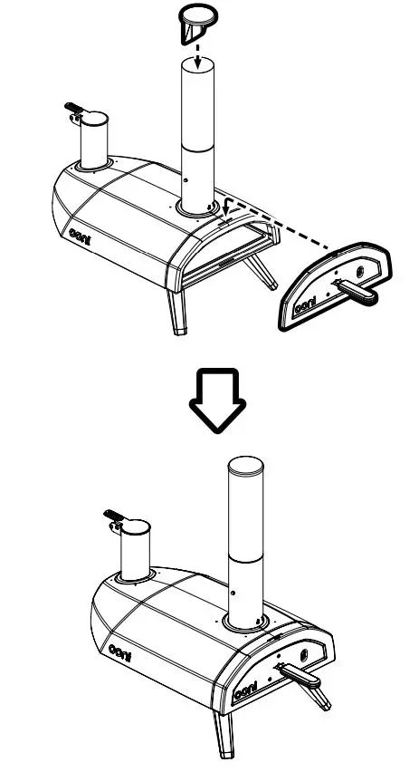 ooni Fyra 12 Wood Pellet Pizza Oven User Manual - Add door and chimney cap