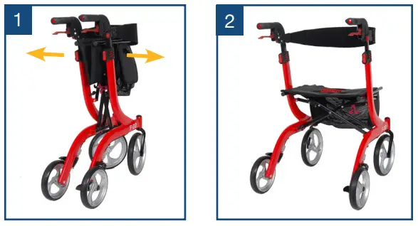drive RTL10266WT Nitro Rollator - unfolding