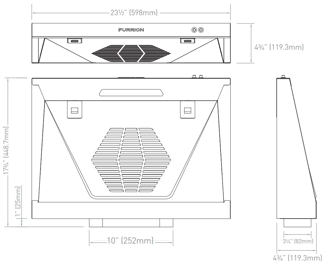 FURRION 12V Horizontal RV Range Hood - Fig 13