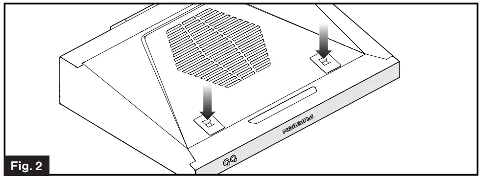 FURRION 12V Horizontal RV Range Hood - Fig 2