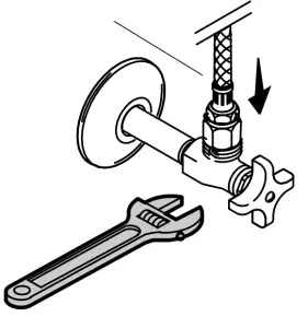 KOHLER K 7607 NPT Angle Supplies with Loose Key Stop and Annealed Vertical Tube - SYMBOL 8
