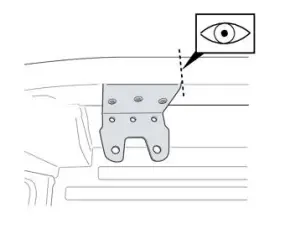 Align latch bracket to the previously marked line Figure 1