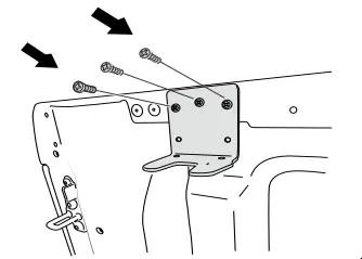 Align latch bracket to the previously marked line Figure 2