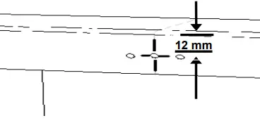 Fig.2 - Gas strut bracket location