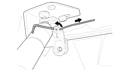 Use an Allen key to loosen the hex key