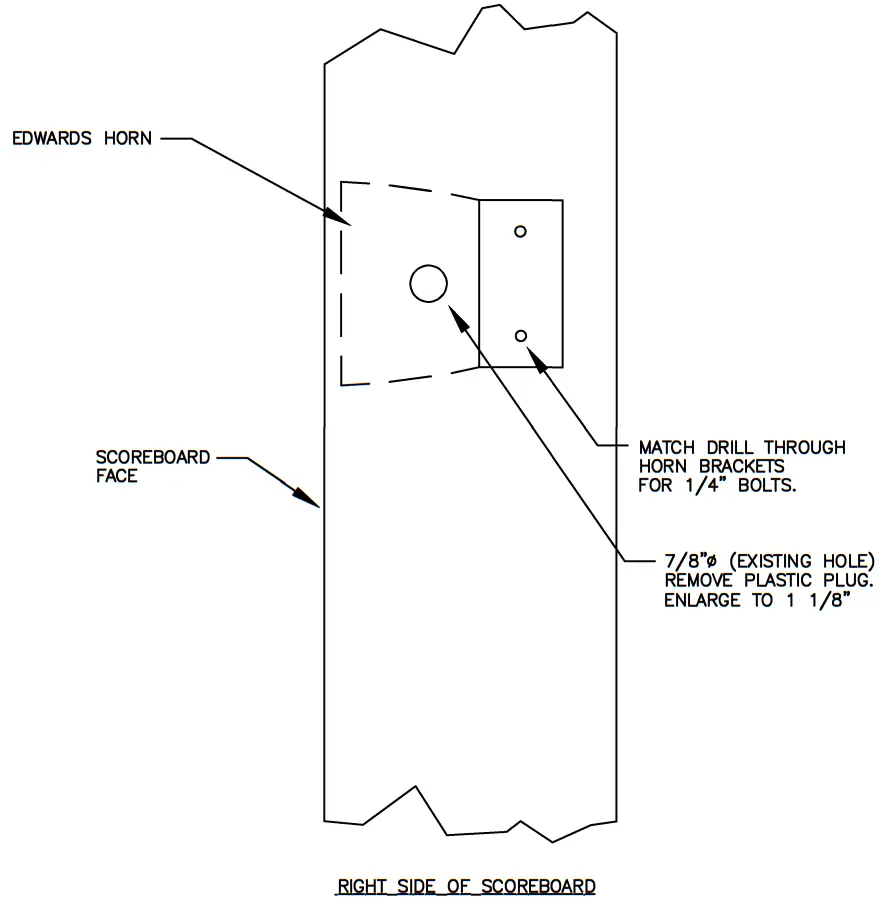FAIR PLAY 8100-8300 Outdoor Horns - RIGHT SIDE OF SCOREBOARD