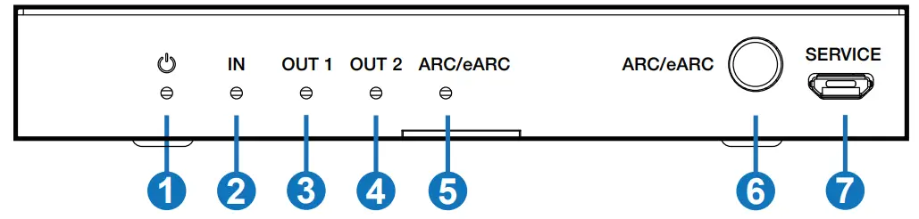 C4i HDC SWB11A 4K HDMI ARC eARC Audio Adapter -Front Panel