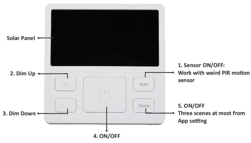 JADEMAR JICS-BT-WSS-SOLAR Bluetooth Wall Controller -1