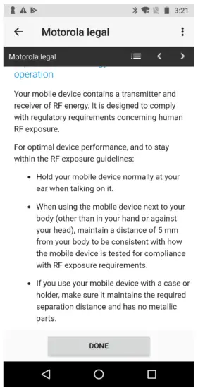 MOTOROLA MOBILITY T56ZF3 Mobile Cellular - app2