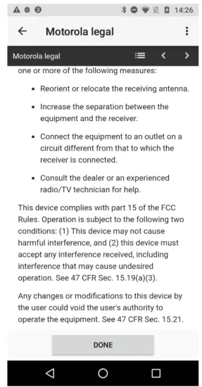 MOTOROLA MOBILITY T56ZF3 Mobile Cellular - app3