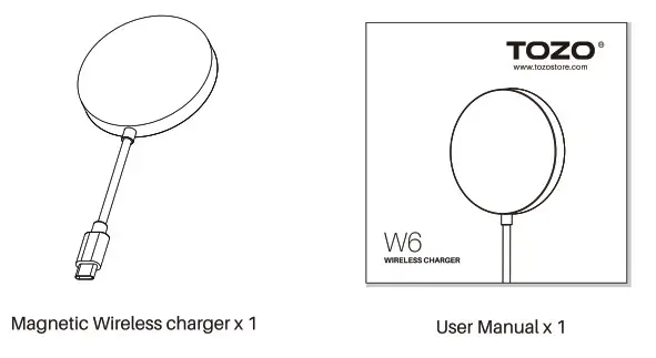 TOZO W6 Wireless Charger- Package