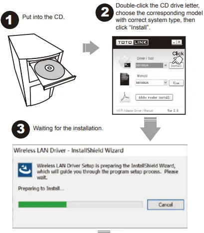 TOTOLINK X6100UA Dual Band Wireless USB Card Fig1