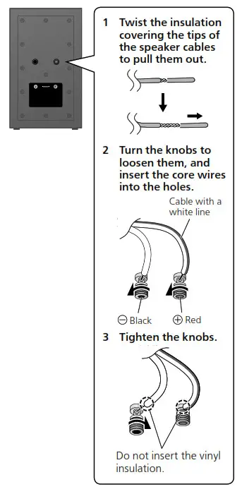 Technics SB C600 Compact Bookshelf Speaker System- Connecting the Speaker