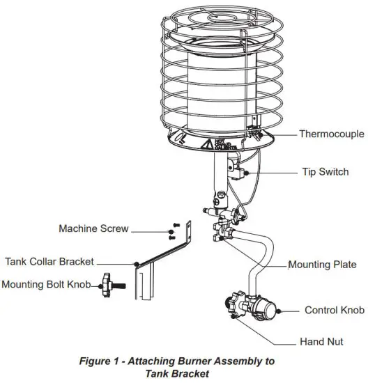 PROCOM PCTT360 Infra red Tank Top Heater - ASSEMBLY