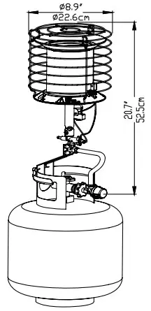 PROCOM PCTT360 Infra red Tank Top Heater - SPECIFICATIONS