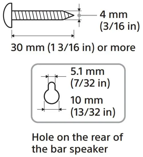 SONY HT SC40 Sound Bar - screws