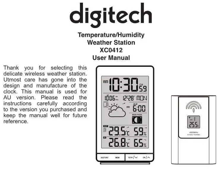 diditech Temperature Humidity Weather Station User Manual